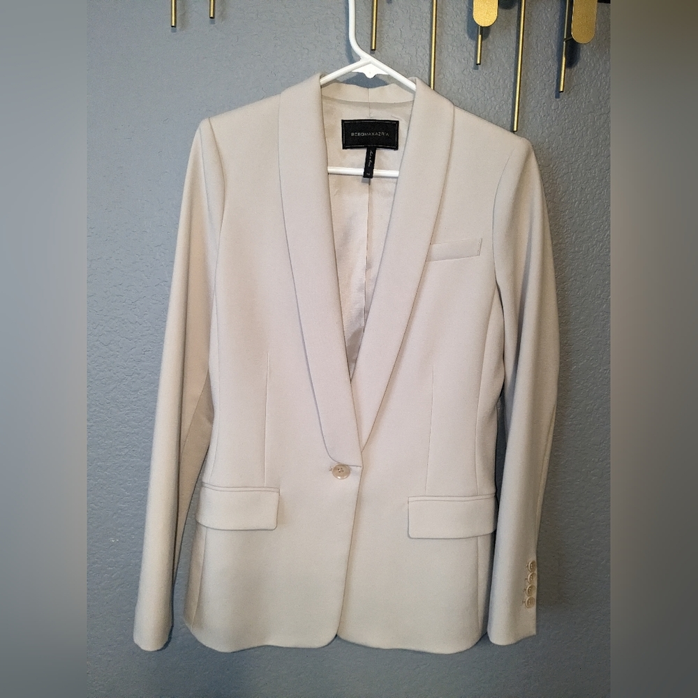BCBGMAXAZRIA Cream Bradly Blazer XS